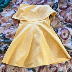 Strapless Yellow Dress